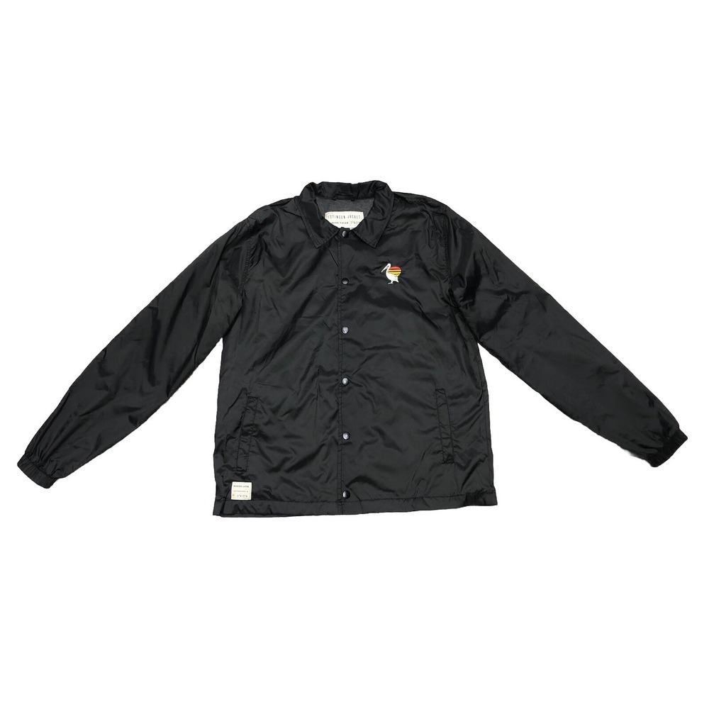 Marine Layer Stinson Jacket Men's M Black Coach Retro Pelican Windbreaker